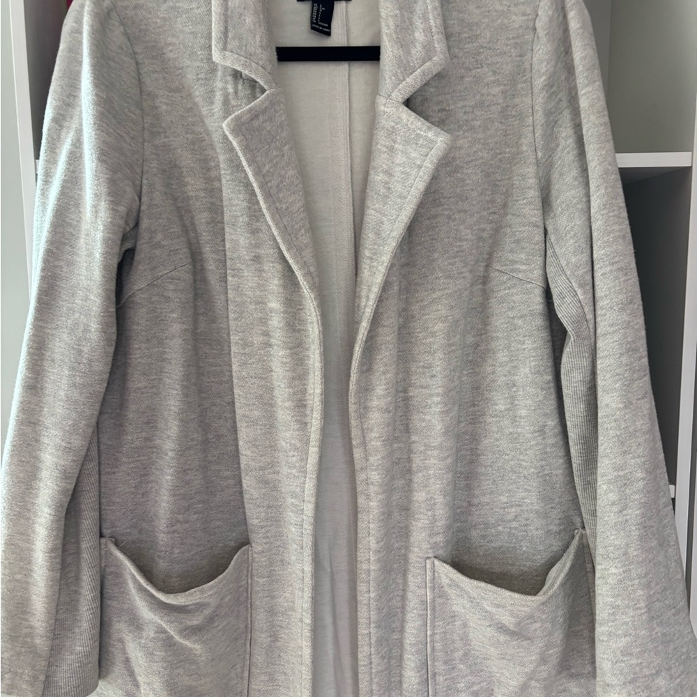Gray Open Front jacket